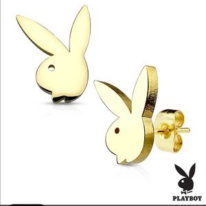 Playboy Bunny Gold Plated Earring Studs🥰
